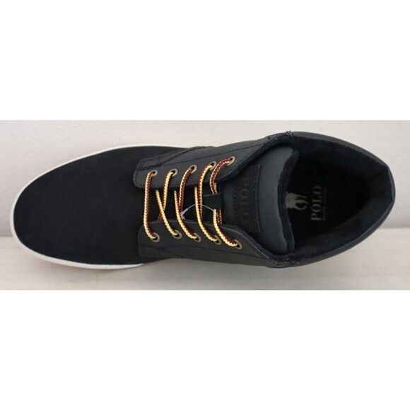 Polo Ralph Lauren Men's Sz 10 Black Waterproof Leather-Suede Sneaker Boot - Picture 6 of 13
